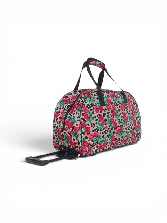 Betsey Johnson Handbags - Betsey Johnson Travel Bag • Weekender Duffel • Leopard Rose Print • Rare